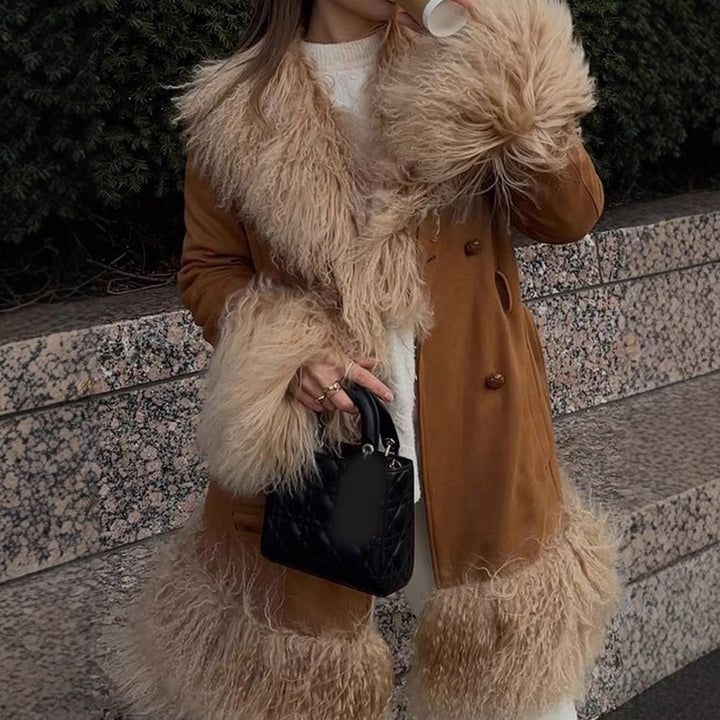 Elegante Teddyjacke für Damen mit betontem Taillengürtel