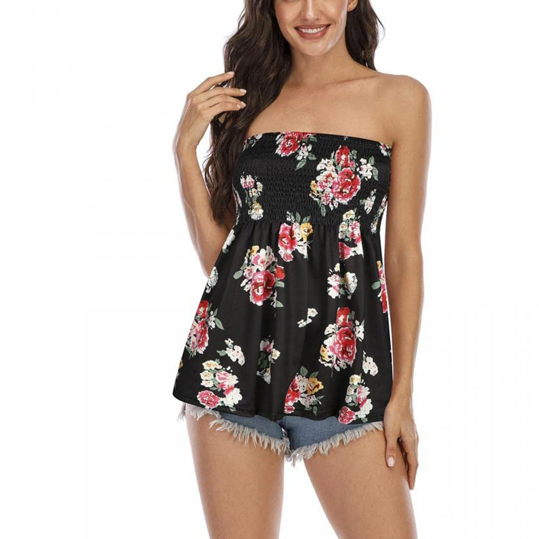 Damen Florales Bustier-Top Romantisches Design