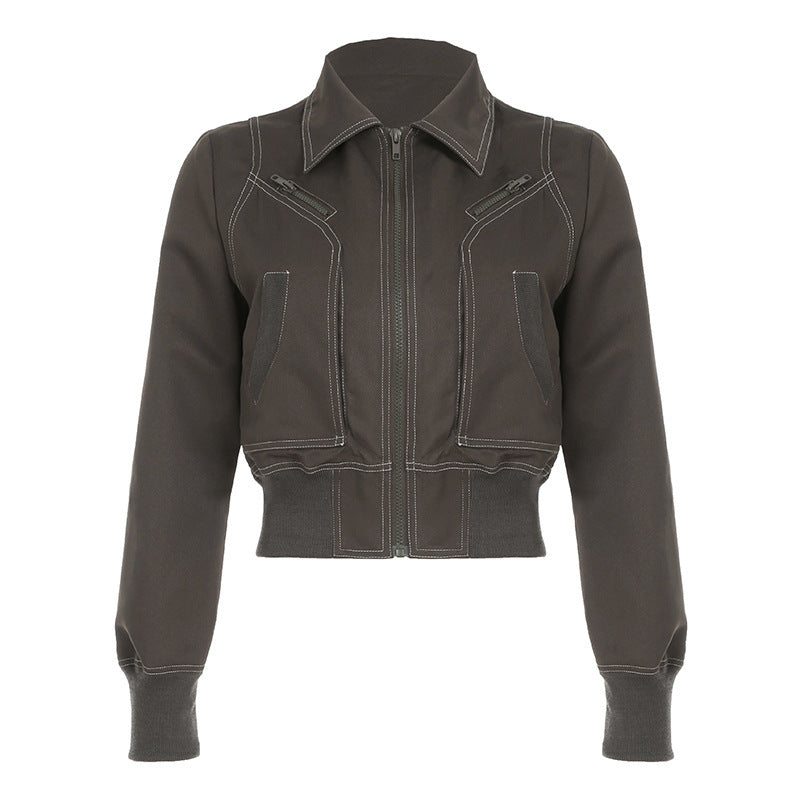 Women's Cropped Zip-Up Jacket