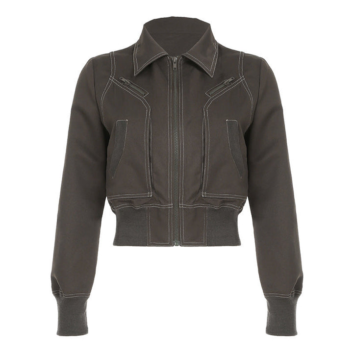 Women's Cropped Zip-Up Jacket