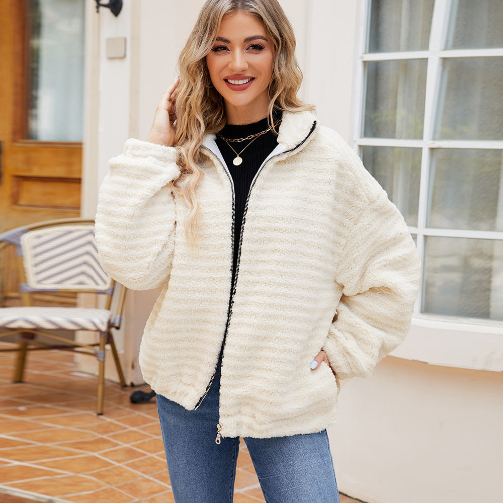 Vielseitige Damen-Fleecejacke aus Baumwolle für kühle Tage