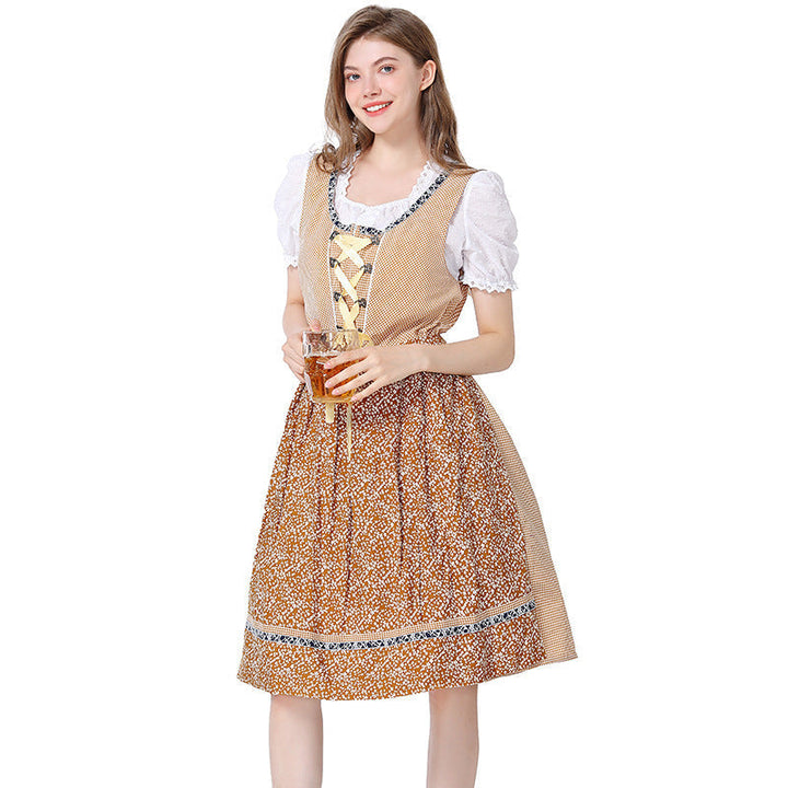 Damen-Dirndl mit verstellbarer Korsettschnürung am Oberteil