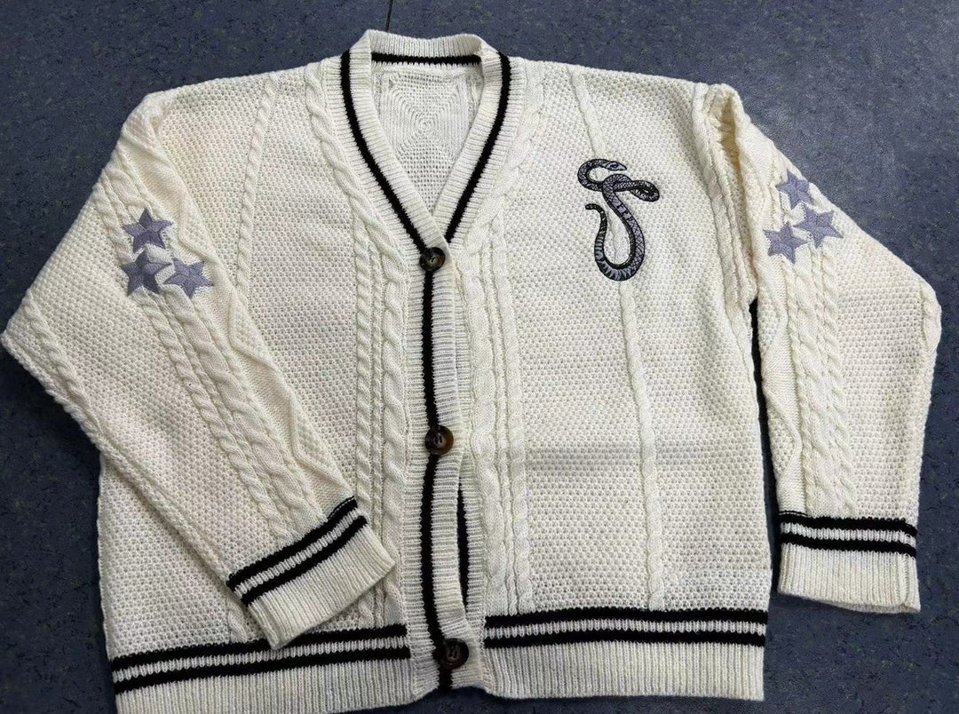 Women's Cable Knit V-Neck Cardigan