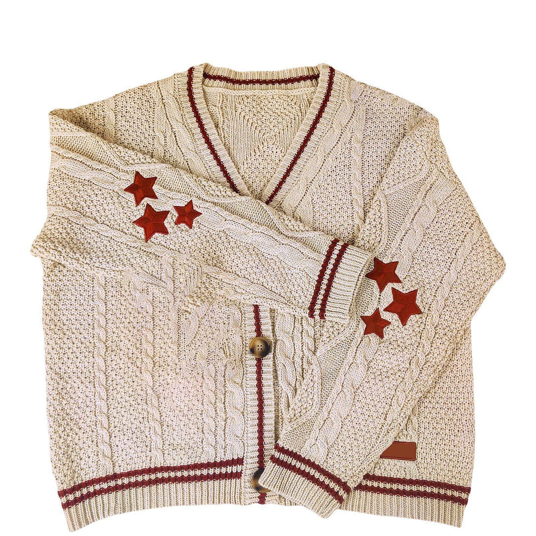 Seitliche Ansicht des Oversized Damen-Cardigans