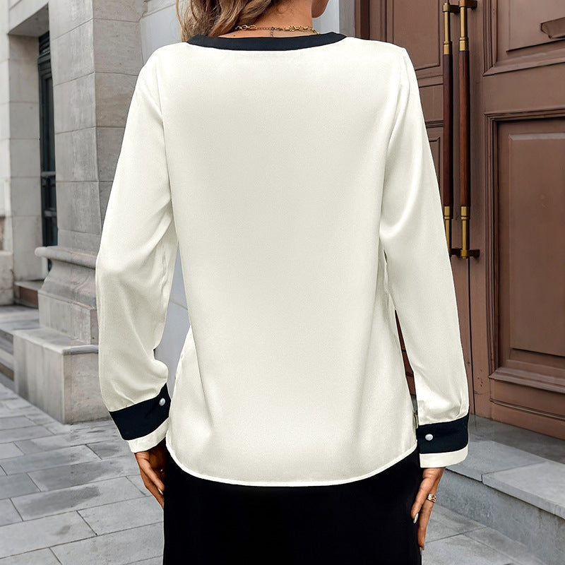 Seidenoptik-Bluse für stilvolle Büro- und Alltagsoutfits