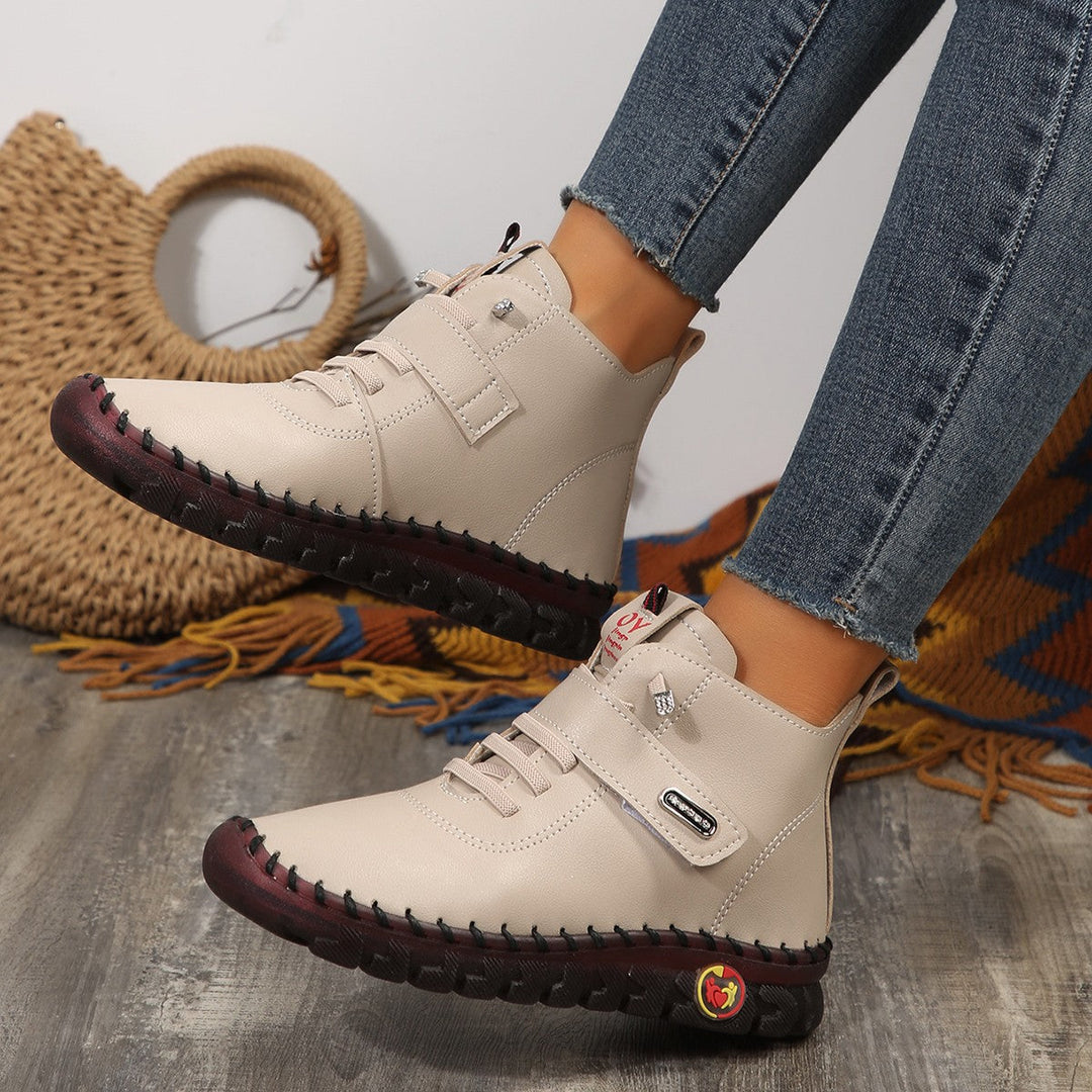 Damen Ankle Boots mit praktischem Klettverschluss