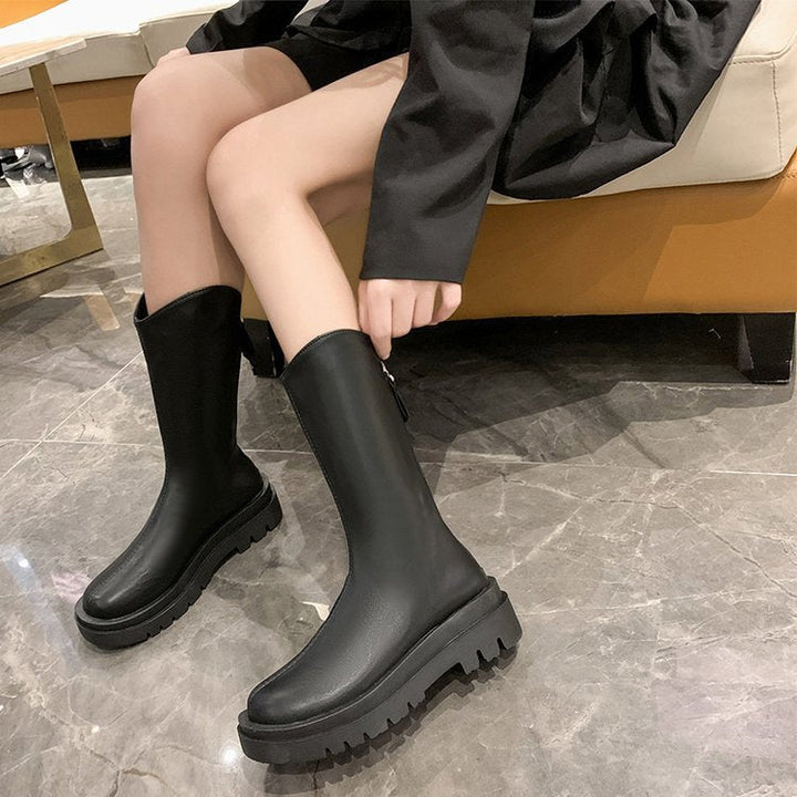 Damen-Gummistiefel mit rutschfester Sohle von unten betrachtet