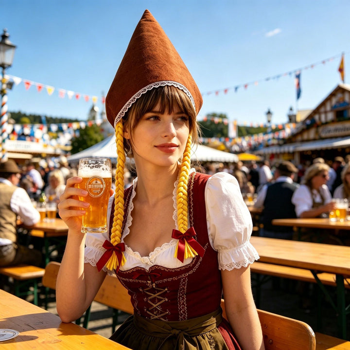 Traditionelle Trachtenhaube für Damen mit dekorativem Spitzenrand