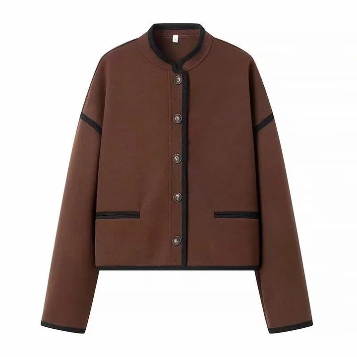 Cropped Damenjacke mit praktischen Taschen