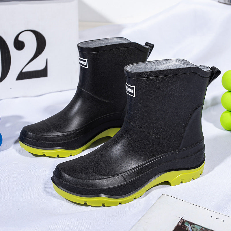 Damen Wasserdichte Gummistiefel Mit Rutschfester Sohle