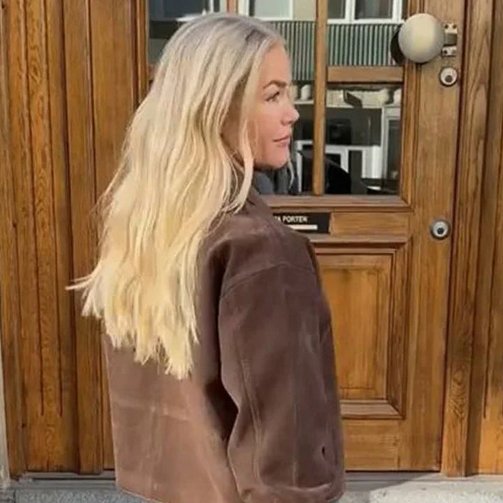 Klassisch geschnittene Wildlederjacke für stilvolle Outfits