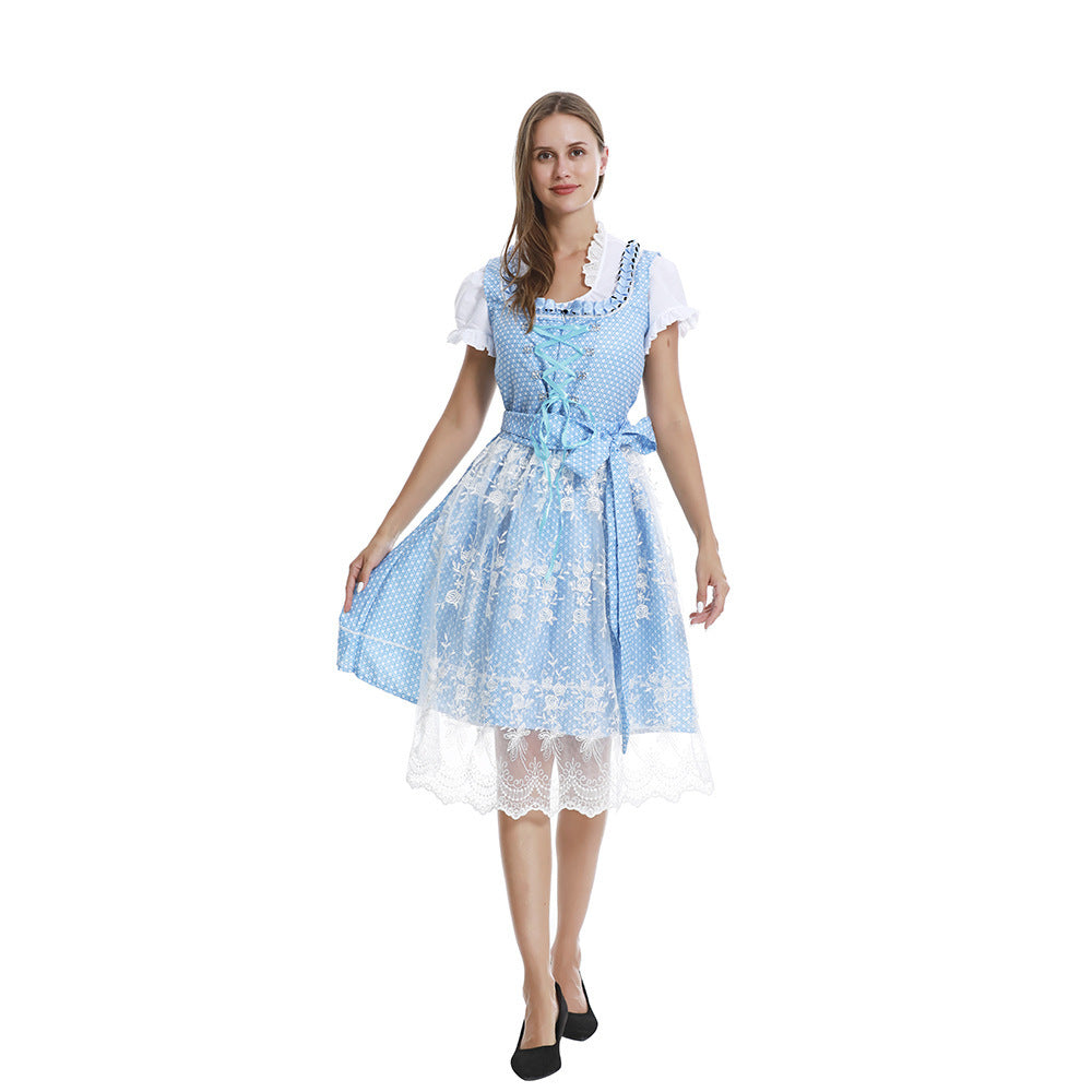 Detailansicht der Spitze am romantischen Kleid