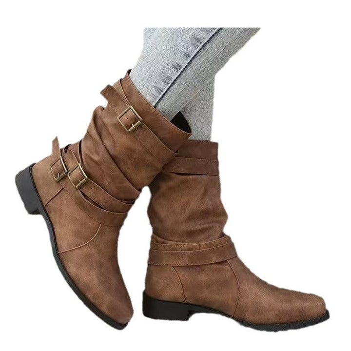 Ansicht des weichen Slouch-Schafts der Damenstiefel