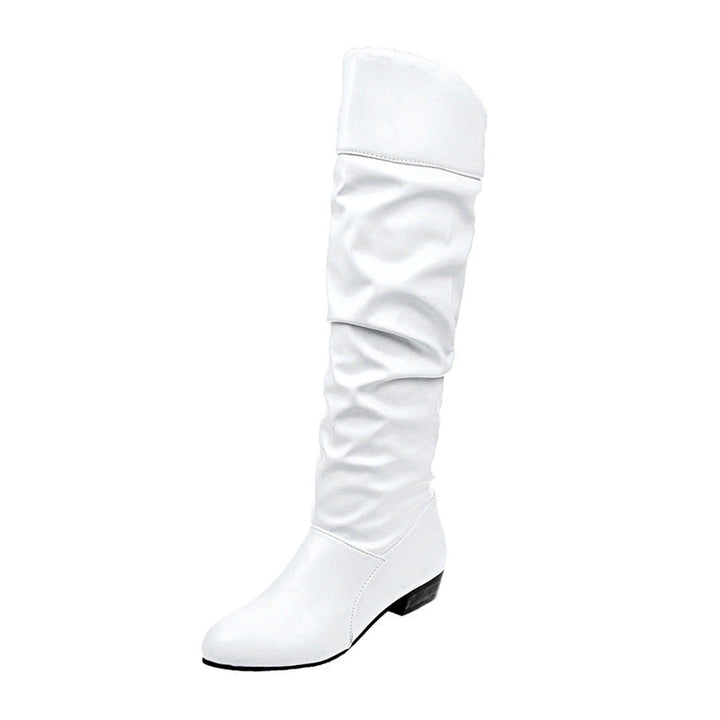 Knielange Slouch-Stiefel als stilvolle Ergänzung für Damen-Outfits