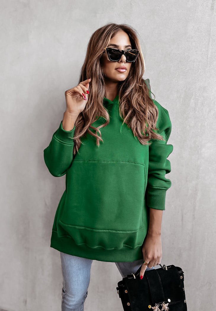 Olive Navy Floral Raglan Hoodie