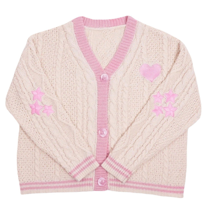 Gestrickter Damen-Cardigan mit strukturiertem Muster