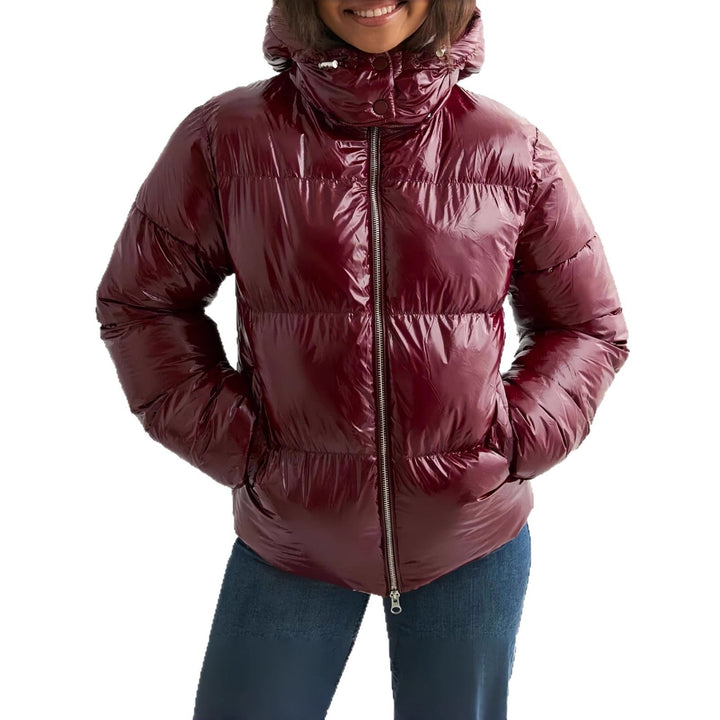 Modische glänzende Daunenjacke für Damen