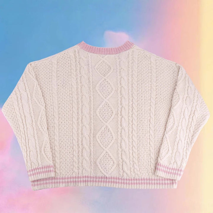 Damen-Cardigan mit V-Ausschnitt und dekorativen Applikationen