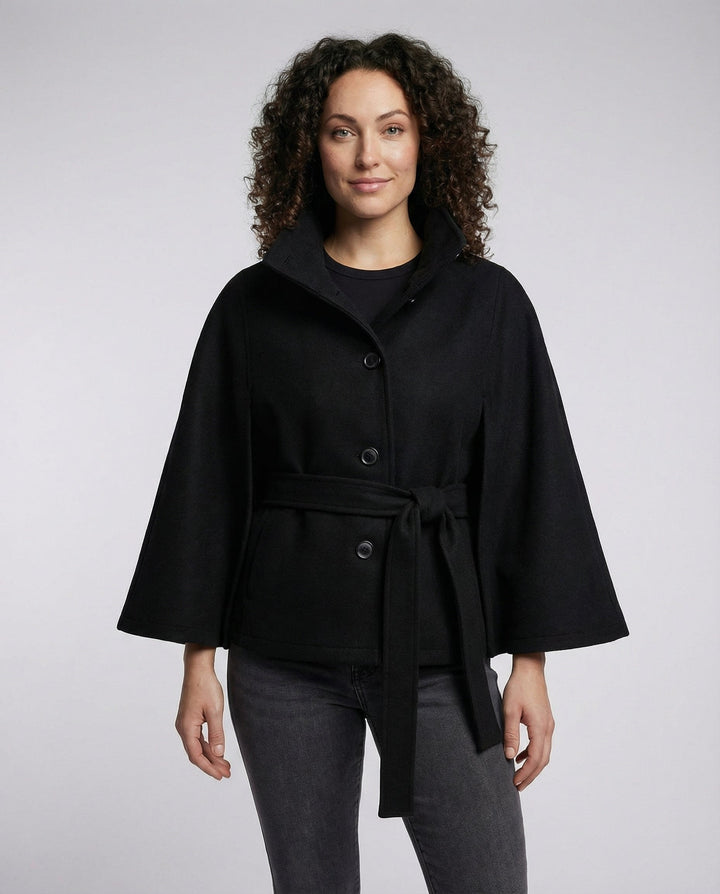 Women's Wrap Jacket with Stand-Up Collar