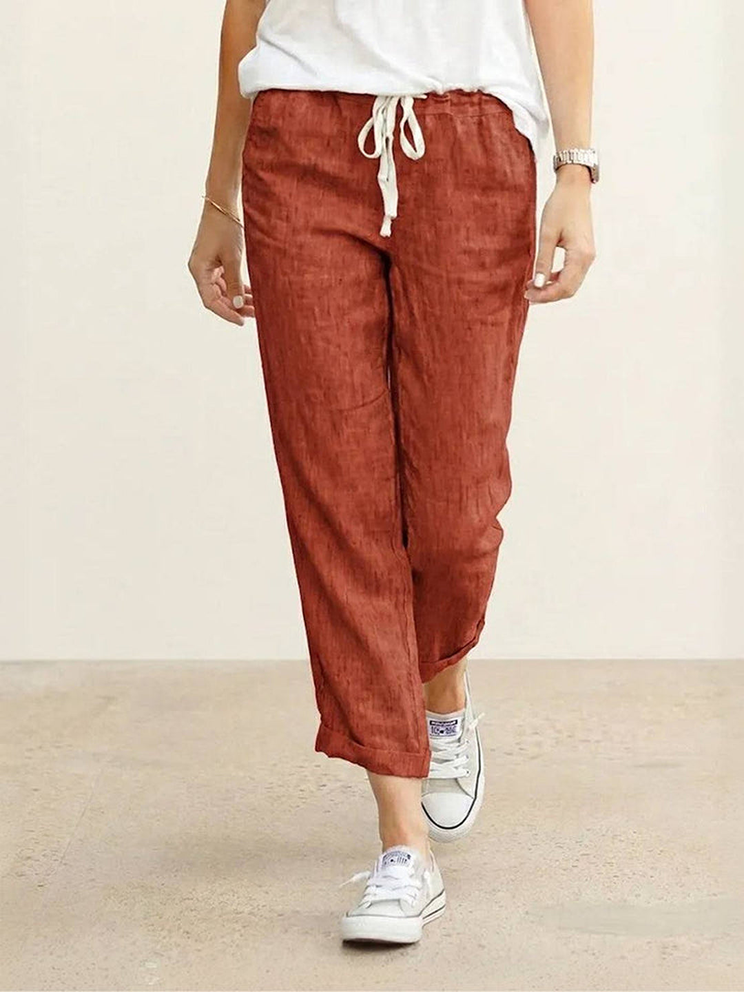 Women's Drawstring Pants With Loose Fit