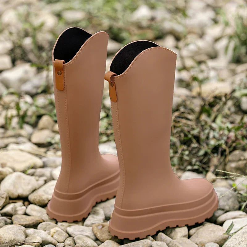 Damen Gummistiefel Wasserdicht Mit Hohem Schaft
