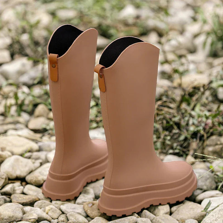 Damen Gummistiefel Wasserdicht Mit Hohem Schaft
