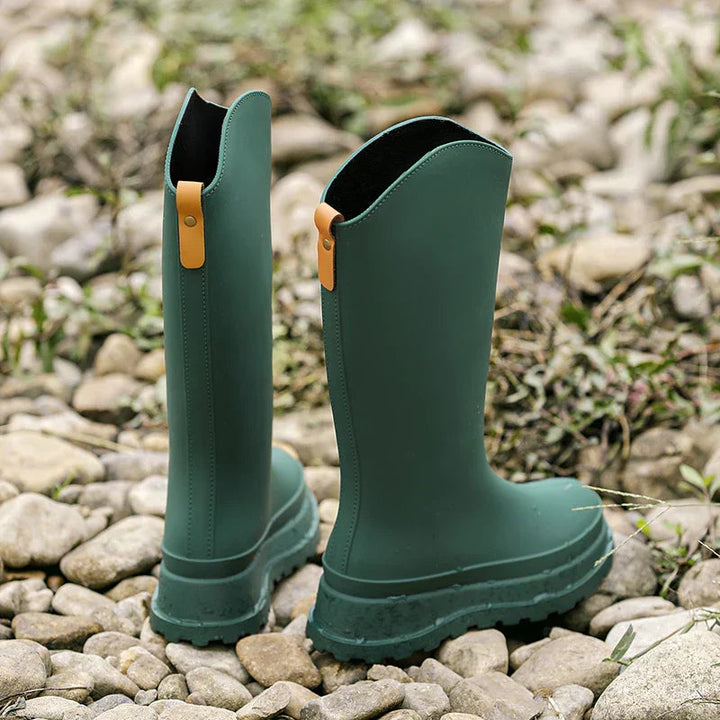 Damen Gummistiefel Wasserdicht Mit Hohem Schaft