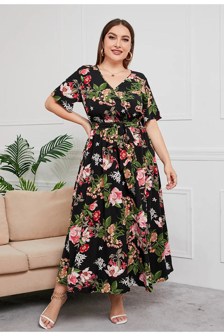 Juliann® | Plus Size Sommerkleid mit V-Ausschnitt