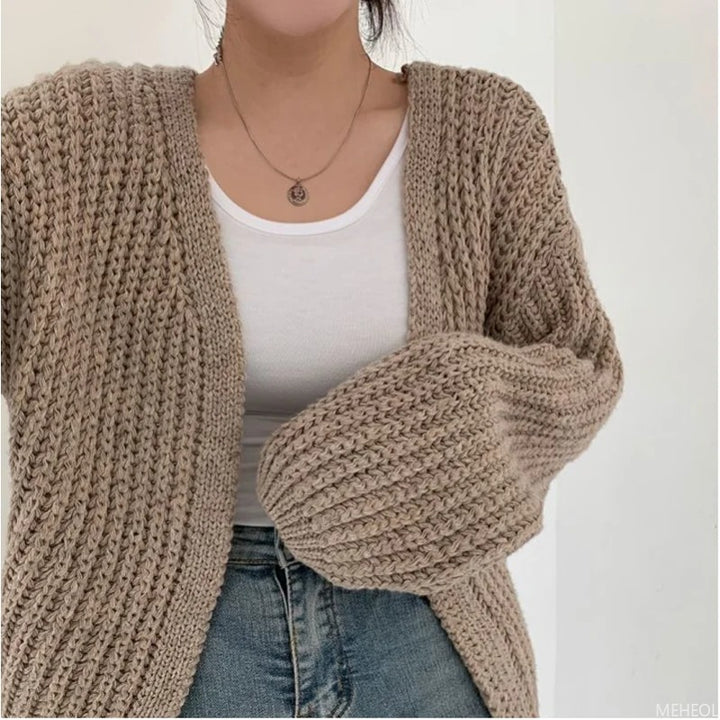 Celina® | Übergroße Strickjacke aus grobem Strick