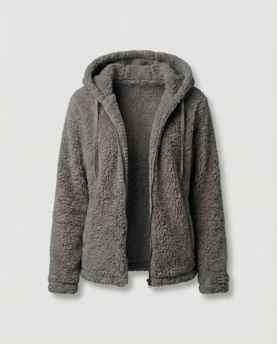 Bequeme lange Fleecejacke für Damen im Alltag
