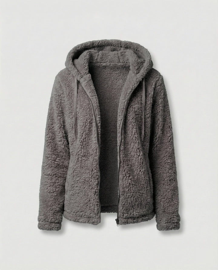 Lange Teddy Fleecejacke Für Damen