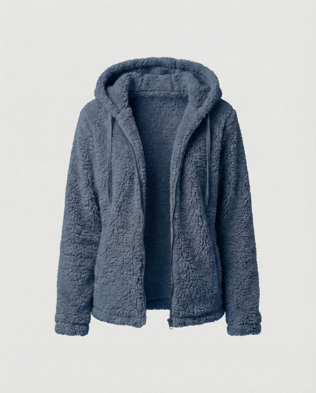 Lange Teddy Fleecejacke Für Damen