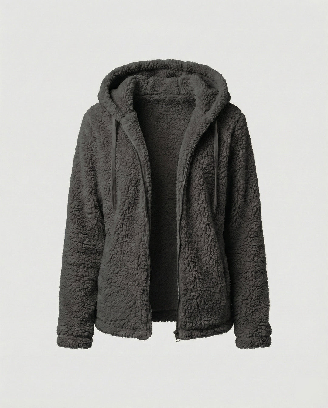 Warme Damenjacke aus flauschigem Teddy-Fleece