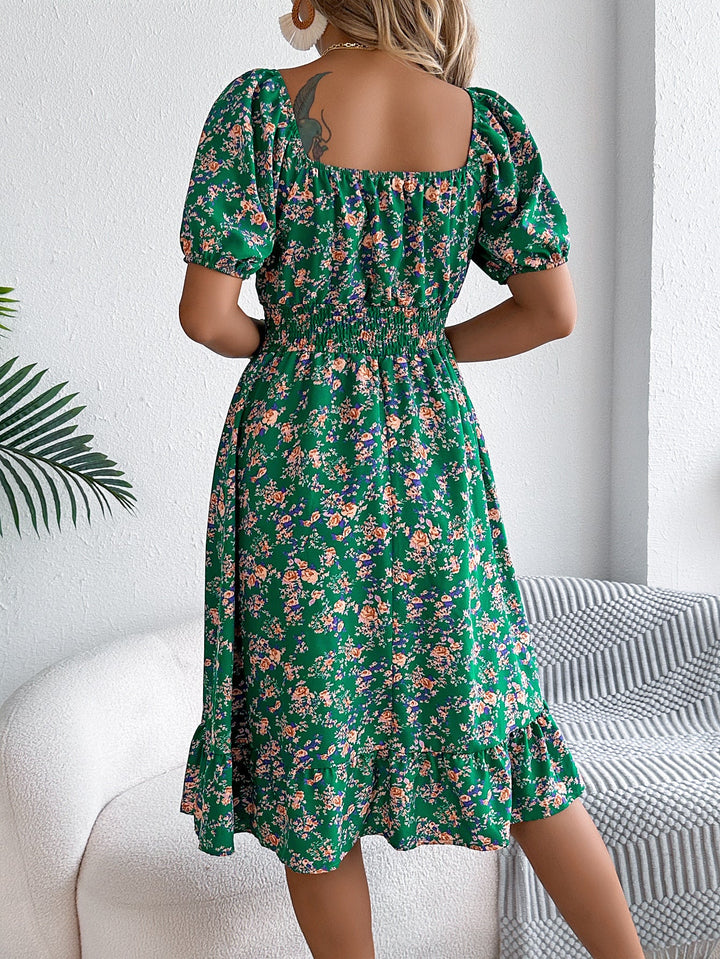 Mila® | Blumenkleid mit Puffärmeln