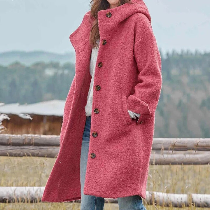 Damen Wintermantel Mit Langer Eleganter Silhouette