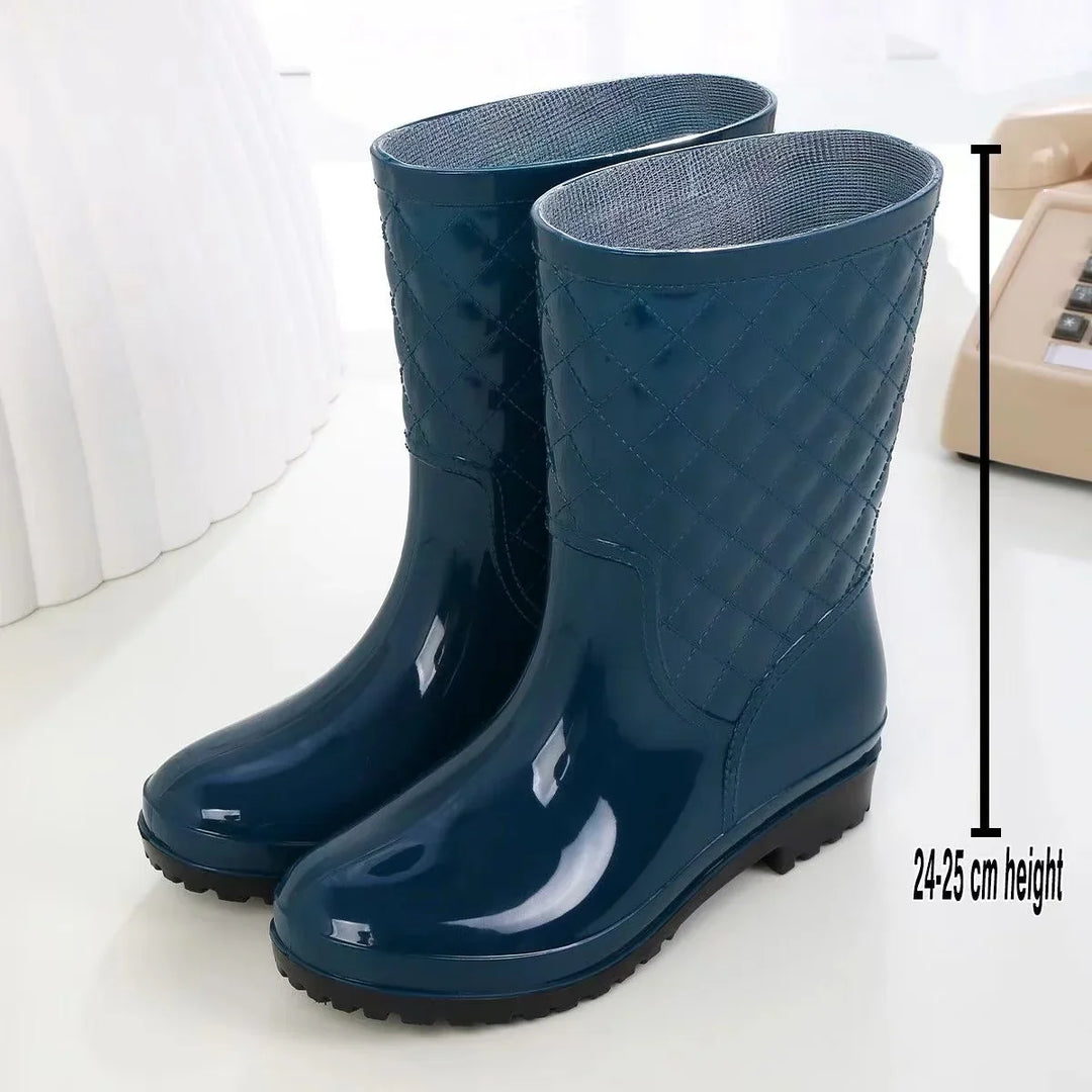 Ansicht der Sohle der Damen-Regenstiefel