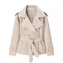 Damen Cropped Blazer mit Gürtel