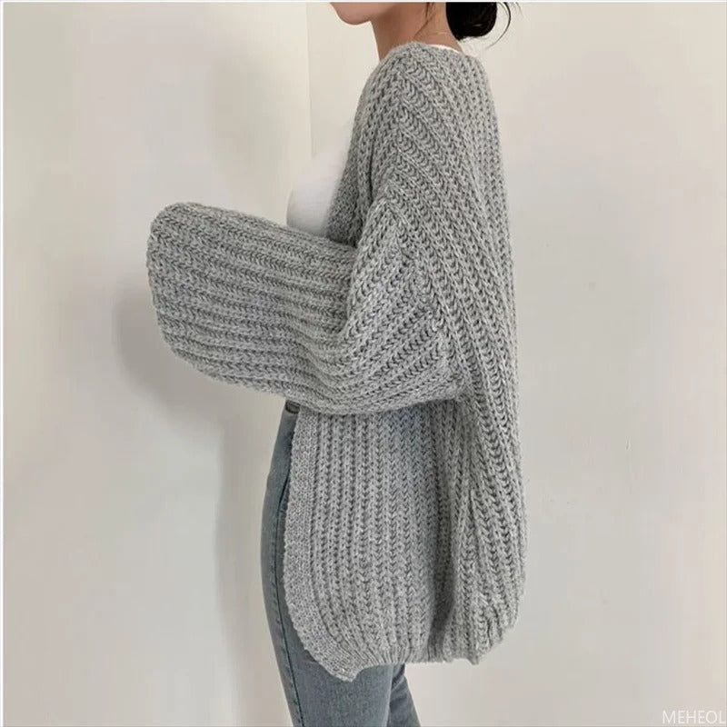 Celina® | Übergroße Strickjacke aus grobem Strick