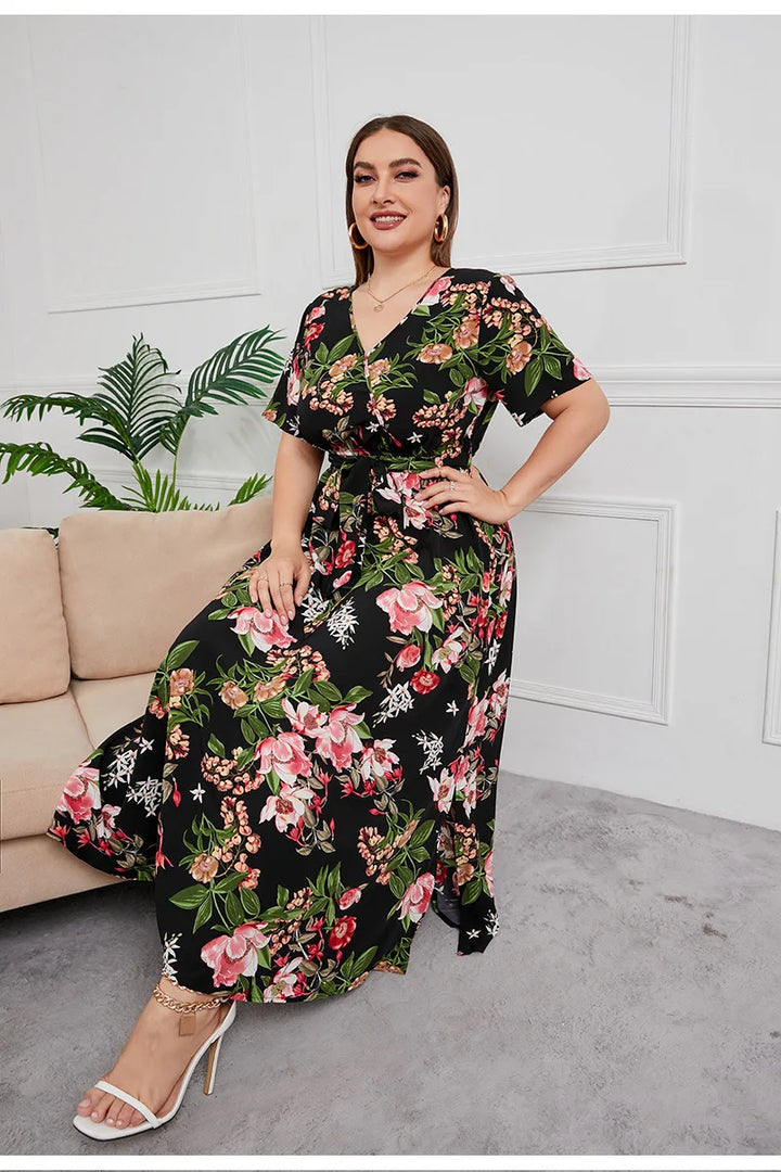 Juliann® | Plus Size Sommerkleid mit V-Ausschnitt