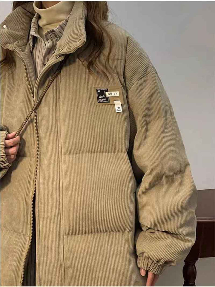 Daniela® | Warme Cordjacke mit Stehkragen