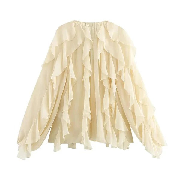 Traudel® | Luftige Chiffon-Bluse mit Volants