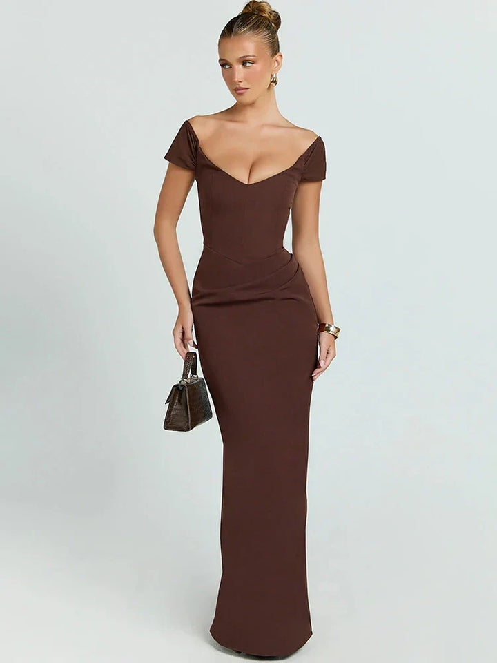 Damen-Maxikleid mit fließender Silhouette