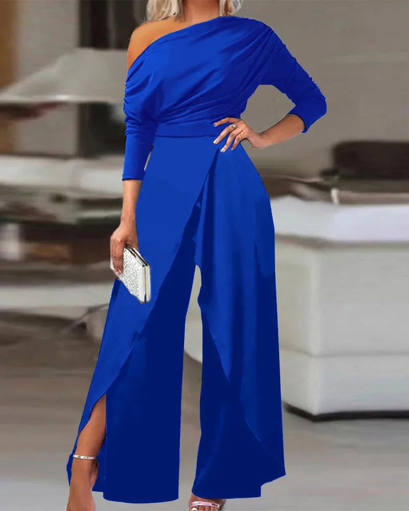 Sarah - Modischer eleganter Overall mit weitem Bein