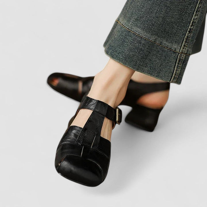 Elegante Damen Mary Jane Schuhe mit Blockabsatz im Set