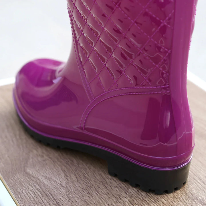 Profilansicht wasserdichter Damen-Regenstiefel