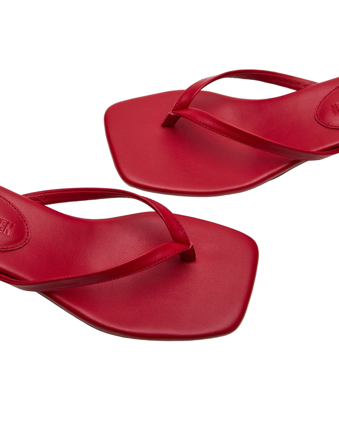 Damen Zehentrenner Mule Sandalen mit eckiger Spitze in Seitenansicht