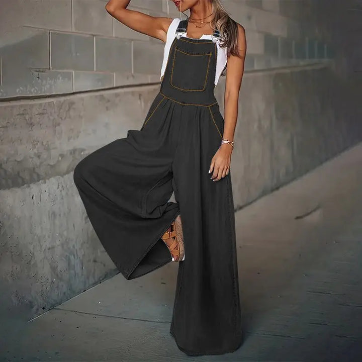 Sophie - Denim-Overall mit weitem Bein