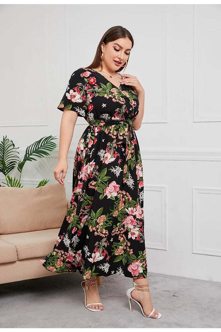 Juliann® | Plus Size Sommerkleid mit V-Ausschnitt