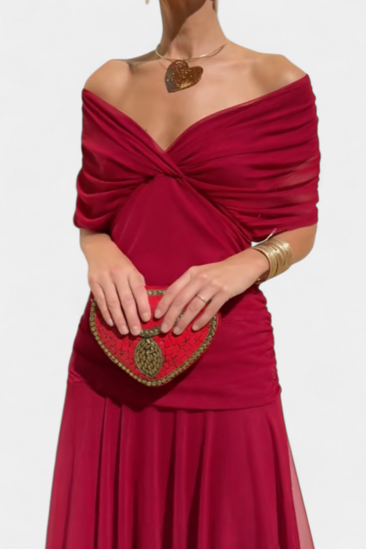 Women's Floral V-Neck Maxi Dress