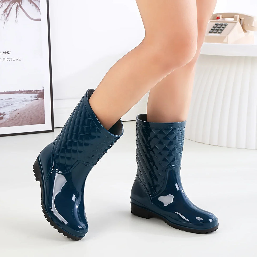 Damen-Regenstiefel mit elastischem Verschluss von hinten